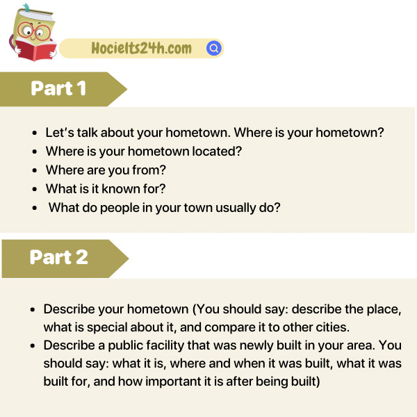 Từ vựng IELTS chủ đề Hometown - câu hỏi Part 1+ 2